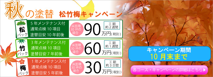 秋の塗替えキャンペーン情報